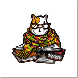 Guinea Pig Book Lover Posters and Art